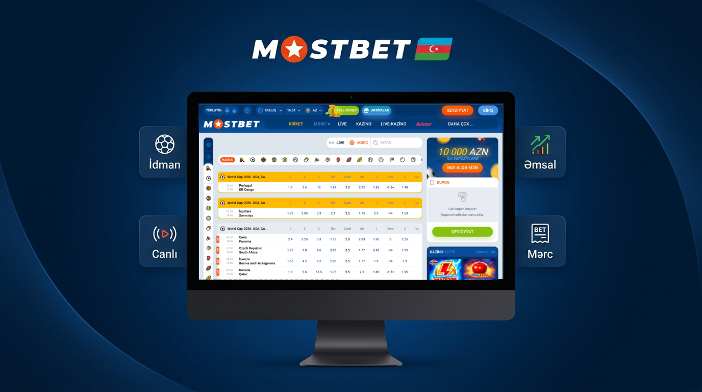 Mostbet saytında idman mərcləri və canlı əmsallar